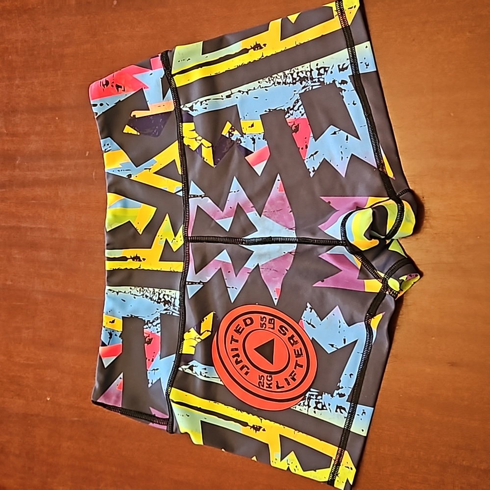 United Lifters Retro Pattern Workout Shorts